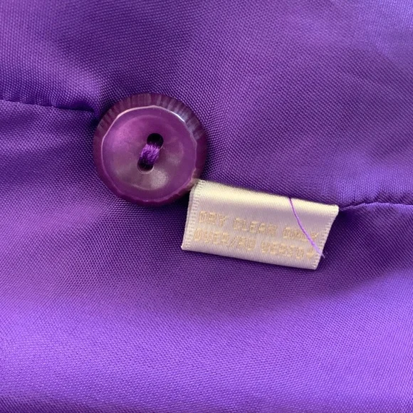 Vintage Purple Power Suit Skirt Set 90s Career Blazer & Pencil Skirt Sz 10/12